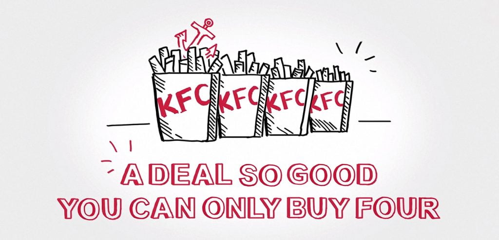 KFC's $1.00 french fries deal using the principle of anchoring
