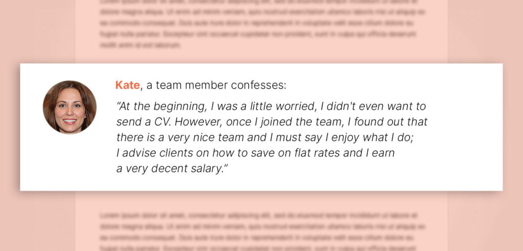 A brief description of a working day by a team member.