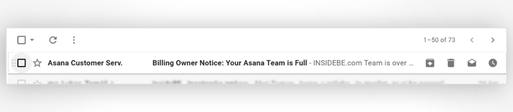 Asana's reminder email