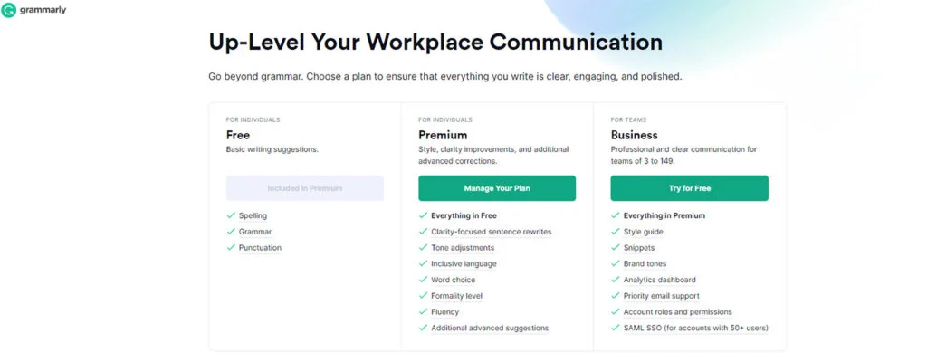 How Grammarly provides a free service for a specific time, allowing customers to test the product