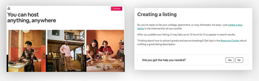 How Airbnb lowers the perceived effort in their sign-up process.
