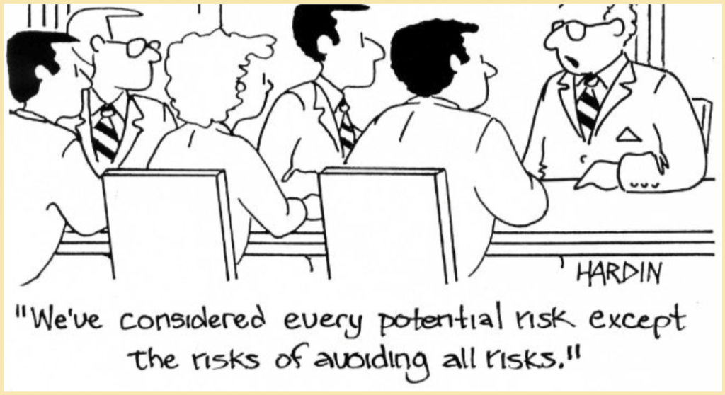 The drawback of eliminating all risks. 
